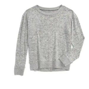 Zella Girl "Supersoft" Crewneck Sweater in Grey Heather
